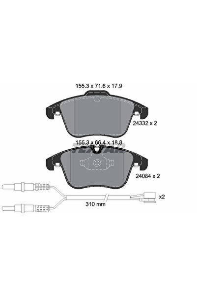 Krieger Set Placute Frana Frana Disc Citroen C5 3 Peugeot 407/508 1