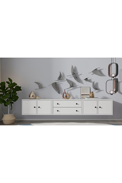 nettrends.net the new trend of shopping Modüler Duvara Monte Yüzer Konsol – 3 Bölmeli-PNR-KNS-1014