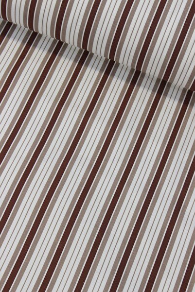 FAAL Kahve Çizgili Pazen Pijamalık Kumaş