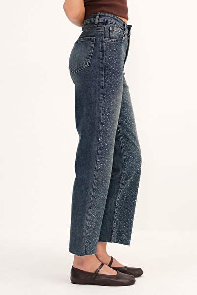 Addax Taşlı Jean Pantolon PN247