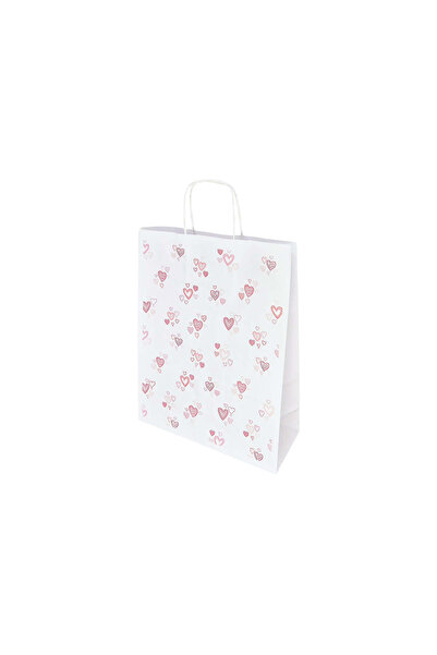 Papette Set of 50 Kraft Paper Bags with 4 Love Pattern 24 x 31(H) x 10cm