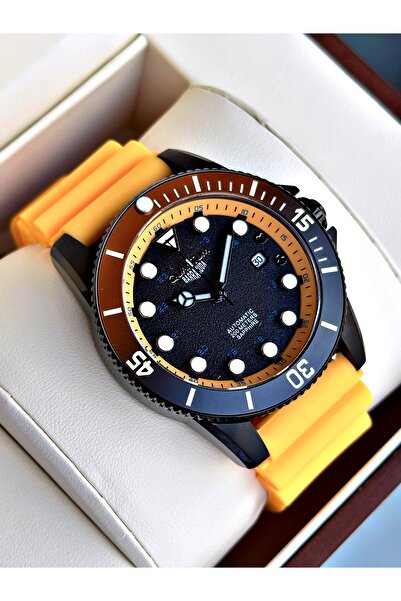 Quantum Barracuda 20 Atm Automatic Waterproof Silicone Cord Steel Case Men's Wristwatch