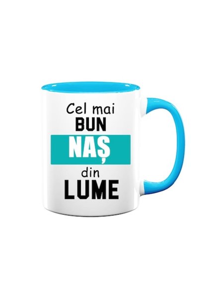 OEM Cană personalizată pentru Naș cu mesajul: „Cel mai bun Naș din lume”, Mod...