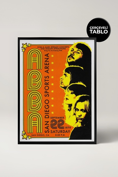 House Gorgeous Pictură cu cadru retro cu design de concert Abba nr. 2