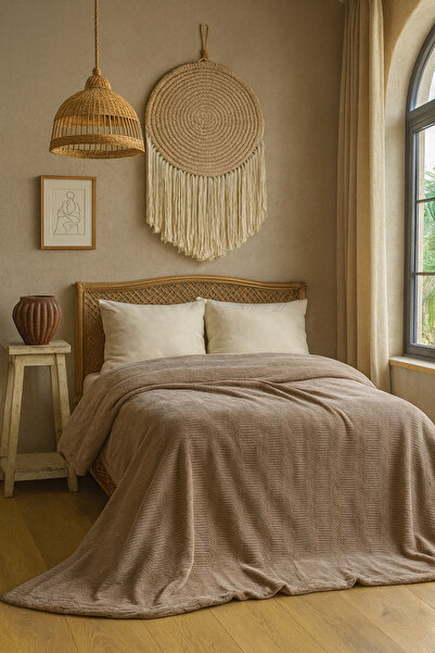 BED LİNE Vıncent Blanket 160*220 Beige