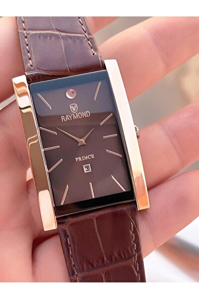 Raymond Special Leather Cord for Engagement and Grooms 2 Years Warranty 5 Atm Men's Wristwatch+Bracelet Rmd.49