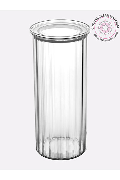 Aghilo Crystal 3-Piece Storage Container Set (0.5 Lt + 1 Lt + 1.5 Lt) – Transparent Storage Boxes with Lids