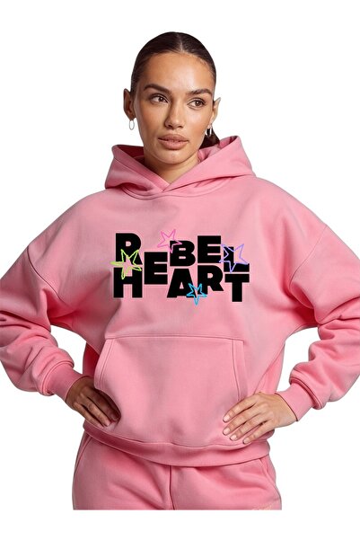 ArtYus Unisex Rebel Heart Colorat Special cu imprimeu Bumbac supradimensionat...