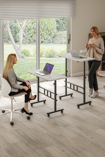 Mobitopya Yükseklik Ayarlı Ergonomik Çalışma Masası Beyaz – Ev Ofis Bilgisaya...