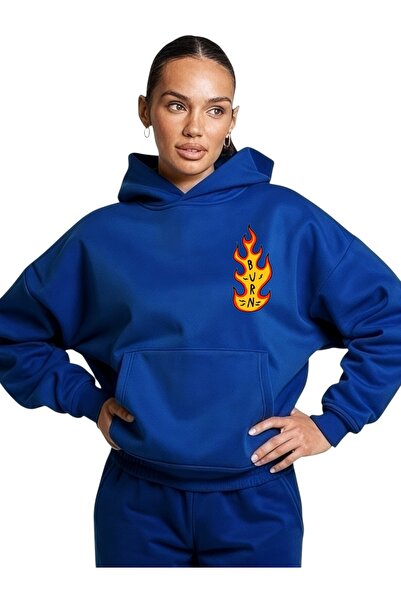 ArtYus Unisex Burn Flame Colorat Special cu imprimeu Bumbac supradimensionat ...