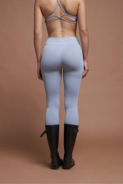 SESEH MOSS V Toz Mavisi Seamless Dikişsiz Scrunch Toparlayıcı Spor Tayt