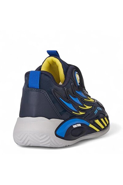 Tuğba Ortopedi 004 Orthopedic Boy's Yellow/Navy Blue Comfortable Sneaker