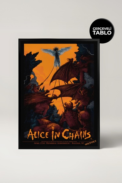 House Gorgeous Koncert grupe Alice In Chains, retro slika u ramu br. 2