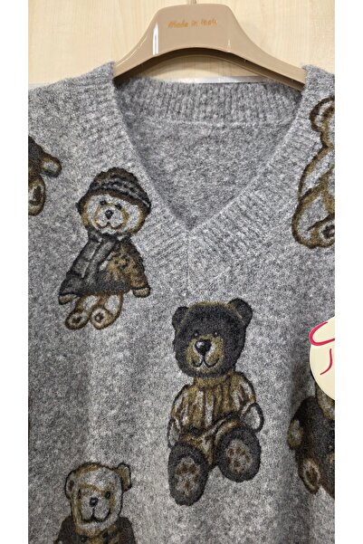 Park Moda Wool Sweater Teddy Bear Pattern