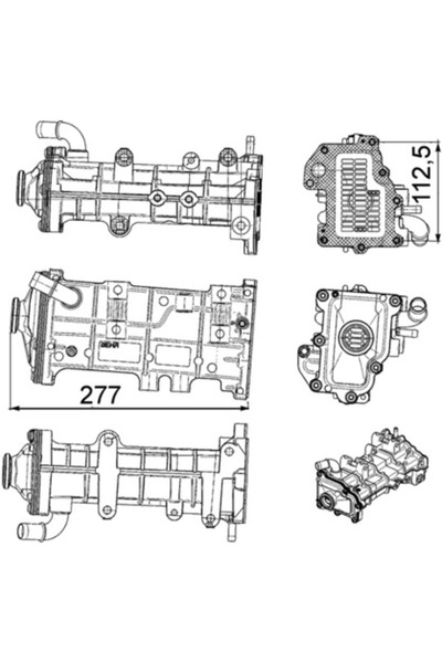 MAHLE Radiator Recirculare Gaze De Esapament Iveco Daily 4 Caroserie/Daily 4 ...