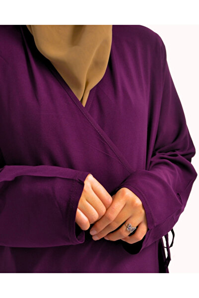 Bilenler Double-Breasted Side Tie Prayer Dress – 100% Viscose – Comfortable Fit