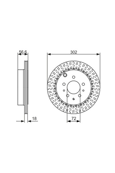Bosch Спирачен диск Mazda Cx-7/MPV 3