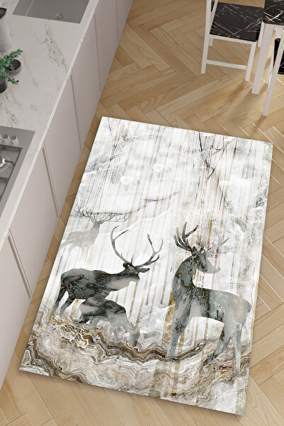 HalıOnline Dijital Baskılı Makinede Yıkanabilir Antialerjik Kaymaz Leke Tutma...