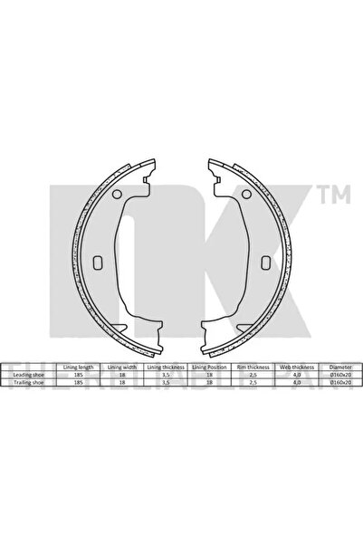 NK Set saboti frana BMW 3 Cabriolet 2000-2007 2715662
