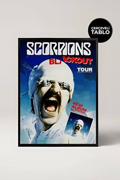 House Gorgeous Εικονογράφηση με ρετρό πλαίσιο με σχέδιο συναυλίας των Scorpions