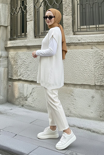 benguen Oversize Triko Süveter H25305 Taş Rengi