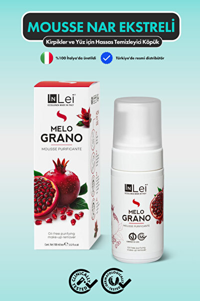 İnLei موس ميلوجرانو بخلاصة الرمان – رغوة منظفة ومنقية للرموش والحواجب والوجه ...
