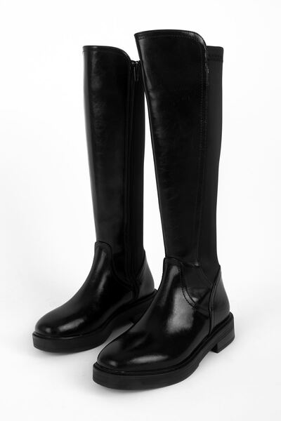 Eray Women's Flexible Fabric Detailed Knee-High Boots