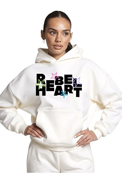 ArtYus Unisex Rebel Heart Colorat Special cu imprimeu Bumbac supradimensionat...