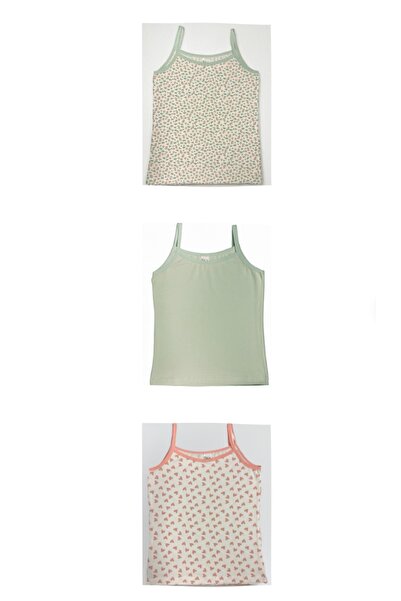 NightLove Öztaş Girls' Lycra String Strap Tank Top Triple Pack 4621-F