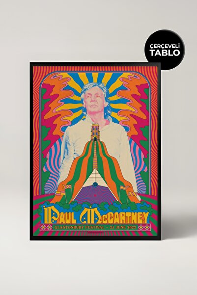 House Gorgeous Πίνακας με ρετρό πλαίσιο με σχέδιο συναυλίας του Πάουλ Μάκιντρ...