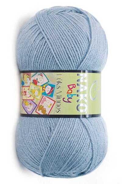 NAKO خيوط حياكة للأطفال من ماركة LUXURY MINNOUS موديل 1986 باللون الأزرق الدن...