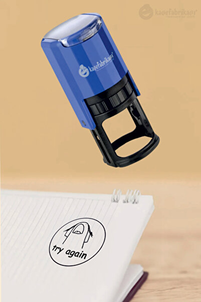 Sırdaş Öğretmen Okul Ödev Kaşesi Yuvarlak ( Try Again )