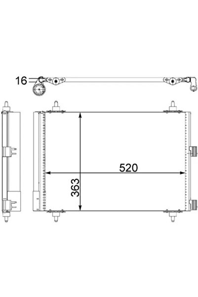 MAHLE Condensator Climatizare Citroen Berlingo / Berlingo First Autoutilitara...