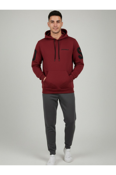 QUOS Ανδρικό φούτερ με γράμματα Origins