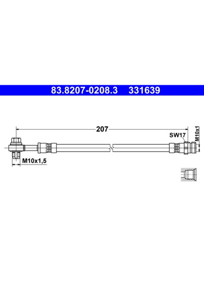 Ate Спирачен маркуч Фолксваген Амарок