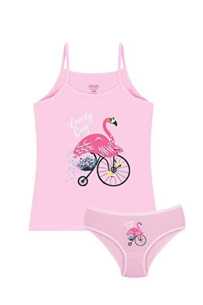Öts Κοριτσίστικο εσώρουχο ελαστικό ύφασμα Pink Flamingo (96% βαμβάκι - 4% ελαστάνη)