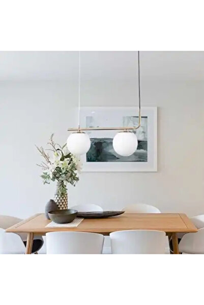 LED CONCEPT Lustra LED cu abajururi, aurie, liniara, 44x13x100cm, 2xE27