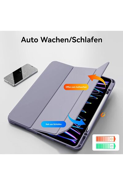 HYX حافظة لجهاز iPad Pro 12.9 بوصة 2022 2021 2020 (الجيل السادس/الخامس/الرابع) مع حامل قلم رصاص