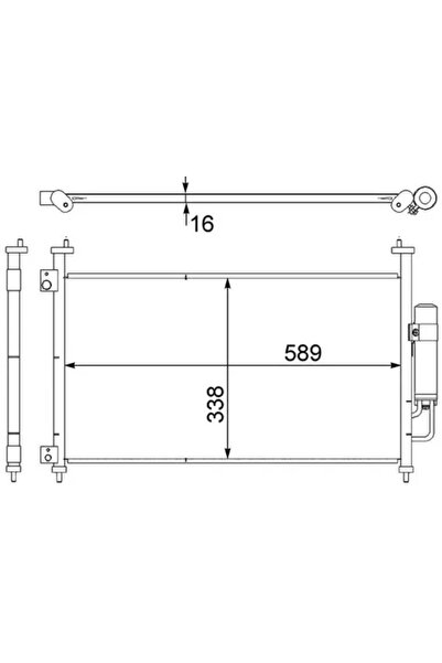 MAHLE Condensator Climatizare Honda Civic 8