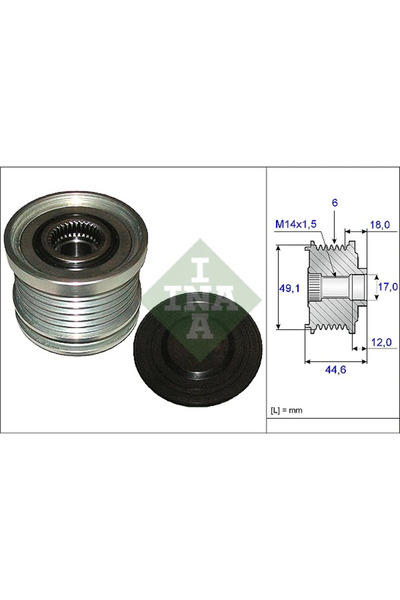 FAG Sistem Roata Libera Generator Ford C-Max/Focus 1/Focus 2 Volvo C30/S40 2/V50