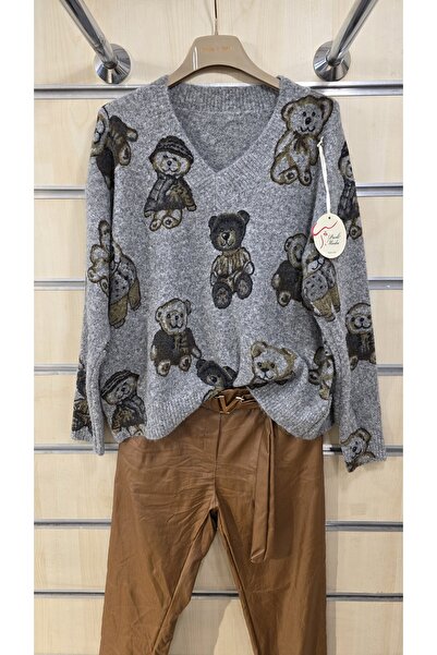 Park Moda Wool Sweater Teddy Bear Pattern