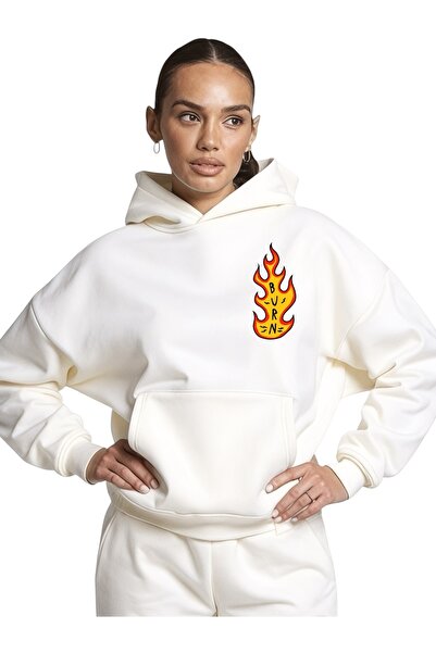 ArtYus Unisex Burn Flame Colorat Special cu imprimeu Bumbac supradimensionat ...