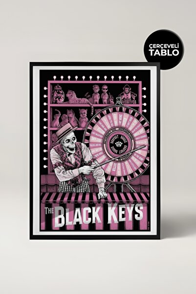 House Gorgeous Tabloul cu cadru retro cu design de concert The Black Keys