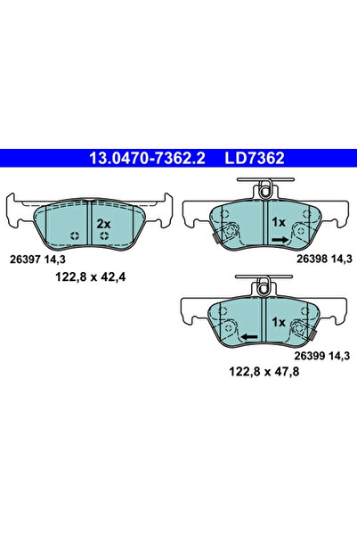 Ate Set Placute Frana Frana Disc Honda Jazz 5