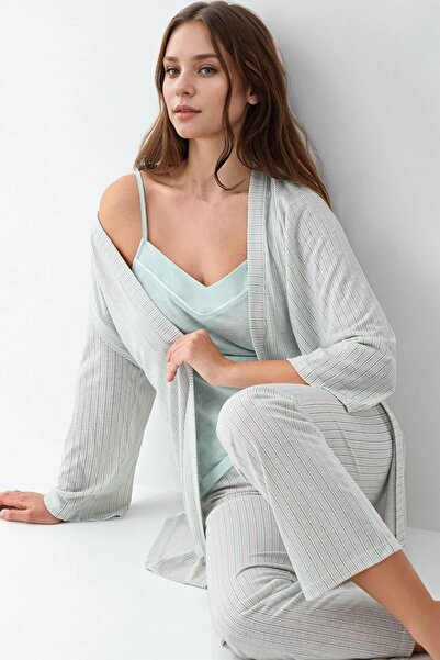 Pierre Cardin Women's Clothing Cotton & Modal Boxed Dressing Gown & Pajama Set (with Socks as a Gift) L1.Pc.905.2.001