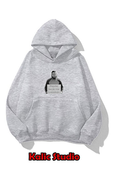 Kalic Studio سترة خابيب نورمادوف UFC ذات مقاس كبير باللون الرمادي