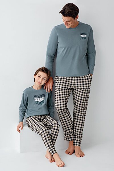 Arnetta مجموعة بيجامات بابا أوجن الخضراء، بيجامات للرجال والأطفال تُباع بأسعار منفصلة