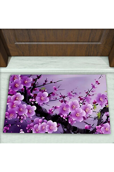 Colorix Carpet Çiçek Desenli Dekoratif Kapı Önü Paspası No: 2206