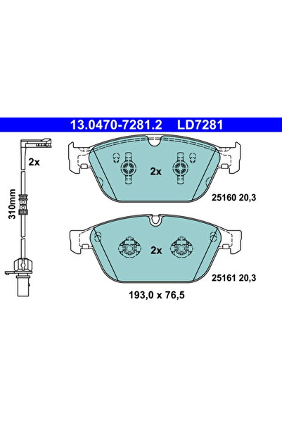 Ate Set Placute Frana Frana Disc Audi A8 D4 2010-2018