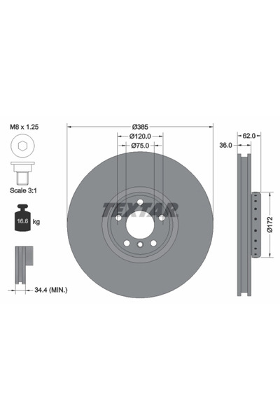 TEXTAR Disc Frana Bmw X5/X6